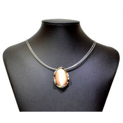 necklace cats eye orange
