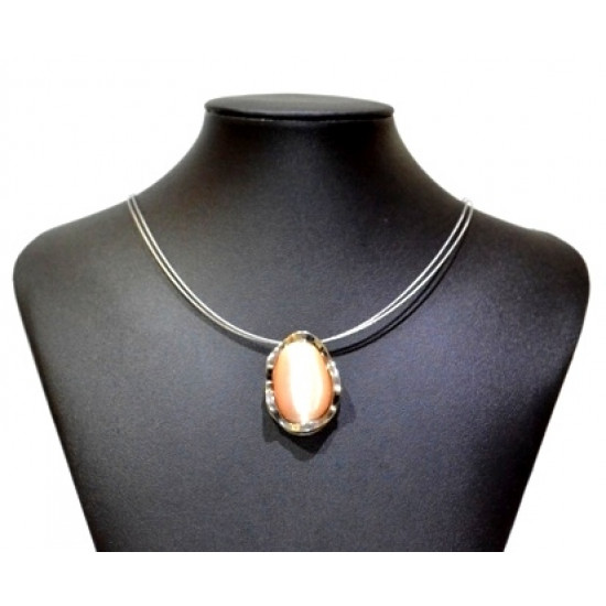 necklace cats eye orange