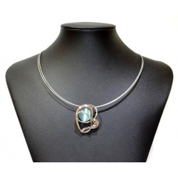necklace cats eye blue