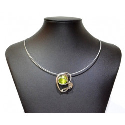 necklace cats eye green