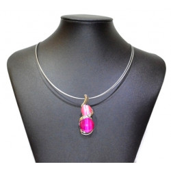 necklace cats eye pink