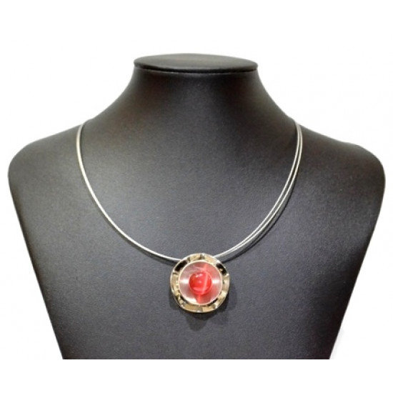 necklace cats eye red
