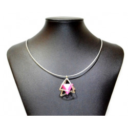 necklace cats eye pink