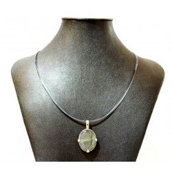 silver labradorite necklace