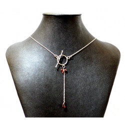 garnet drop necklace