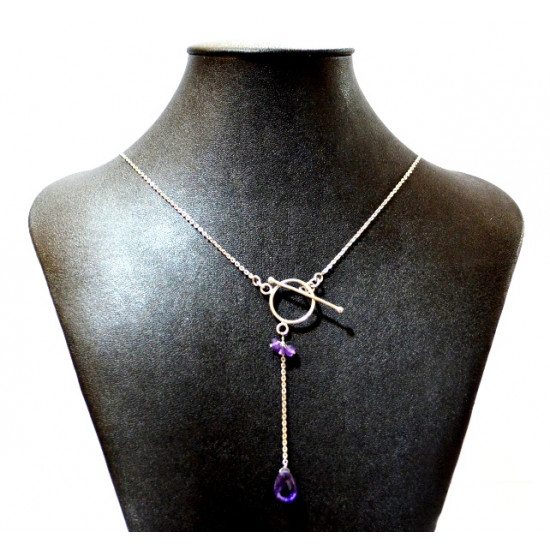 faceted amethyst necklace