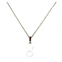 white infinity ceramic necklace