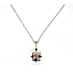 white ceramic necklace