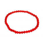 Red Coral Bracelet  4mm