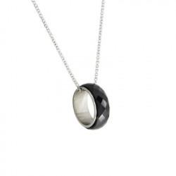 Black ceramic necklace cera01