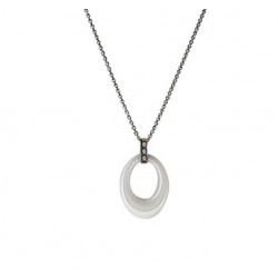 white ceramic necklace