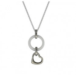 White ceramic necklace cera12