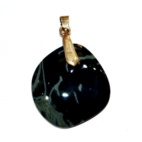 spider obsidian pendant