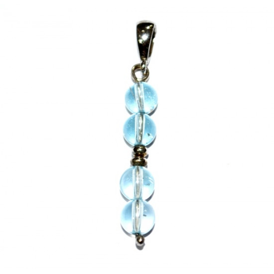 Sterling Silver Blue Topaz Pendant P26-00