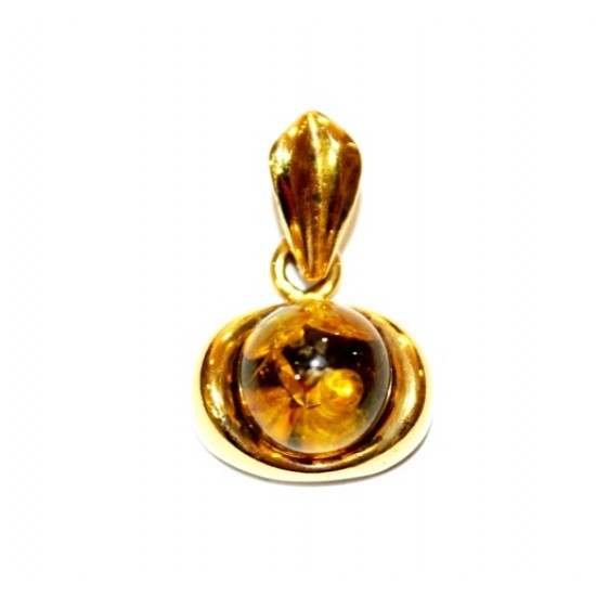Vermeil Amber Pendant