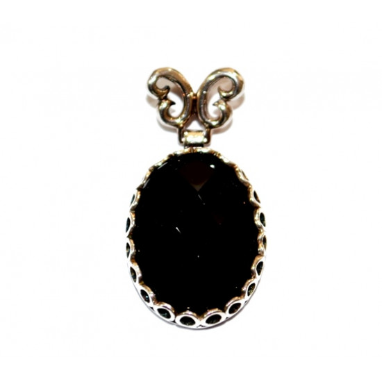 Sterling Silver Black Onyx Pendant P42-001