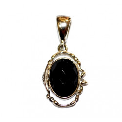Sterling Silver Black Onyx Pendant P30-02