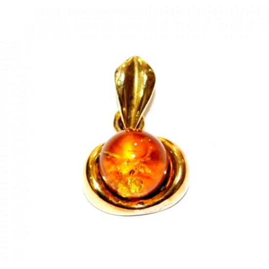 Vermeil Amber Pendant