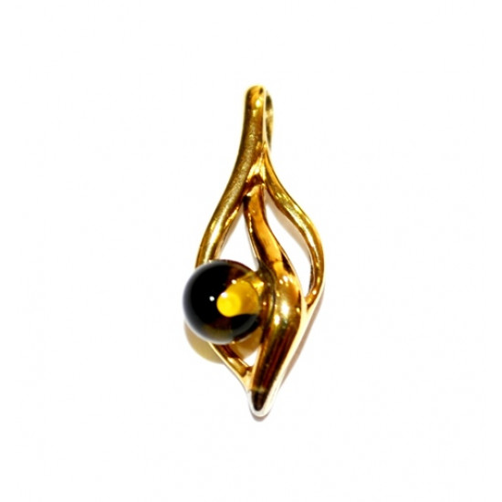 Vermeil Amber Pendant