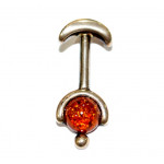 Sterling Silver Amber Pendant P30-02