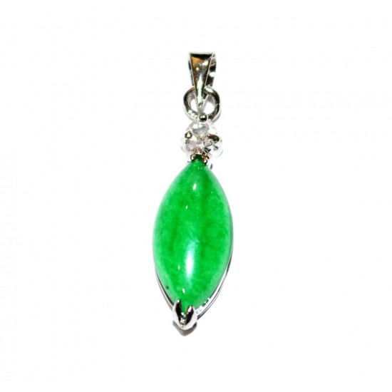 Sterling Silver jade pendant