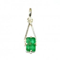 Sterling Silver Emerald pendant PEN192