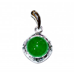 Sterling Silver jade pendant