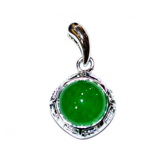 Sterling Silver jade pendant