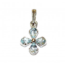 Sterling Silver Blue Topaz Pendant P44-00