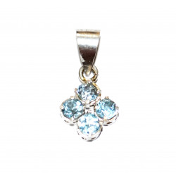 Sterling Silver Blue Topaz Pendant P30-00