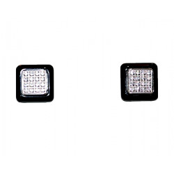 Ceramic and rhinestone earrings black