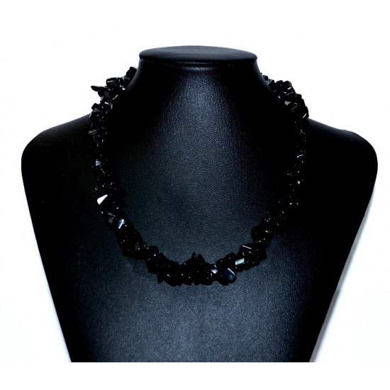 black onyx chips necklace