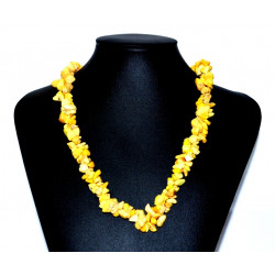 collier jaspe jaune chips
