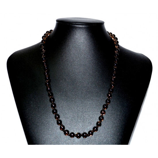 smoky quartz necklace 6mm