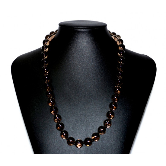 smoky quartz necklace 10mm