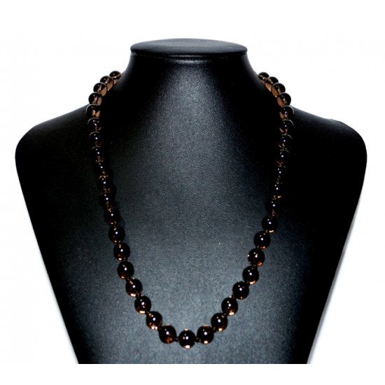 smoky quartz necklace 8mm