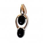 Sterling Silver Black Onyx Pendant P44-68