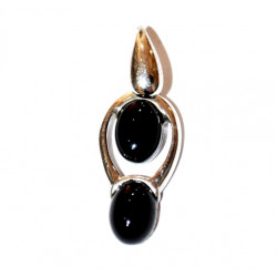 Sterling Silver Black Onyx Pendant P44-68