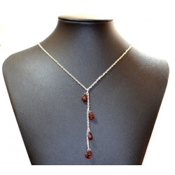 silver garnet necklace