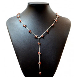 faceted garnet necklace