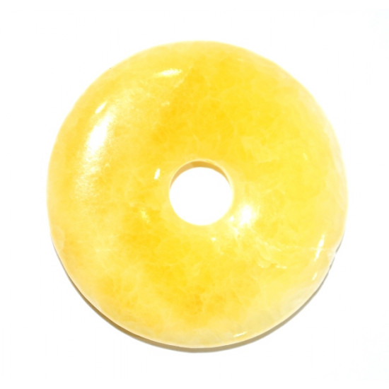 yellow calcite donut 5 cm