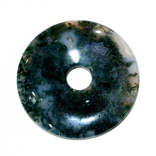 moss agate donut 4 cm