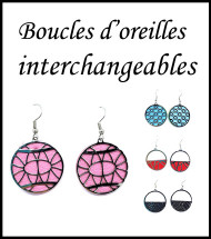 Interchangeable leather earrings