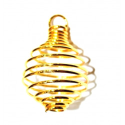 tumbled stone cage gold SM