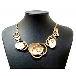 gold and brown bonta necklace