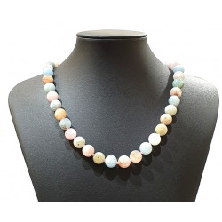 morganite necklace 10mm