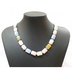 rectangular morganite necklace