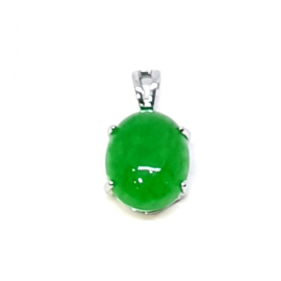 Sterling Silver jade pendant