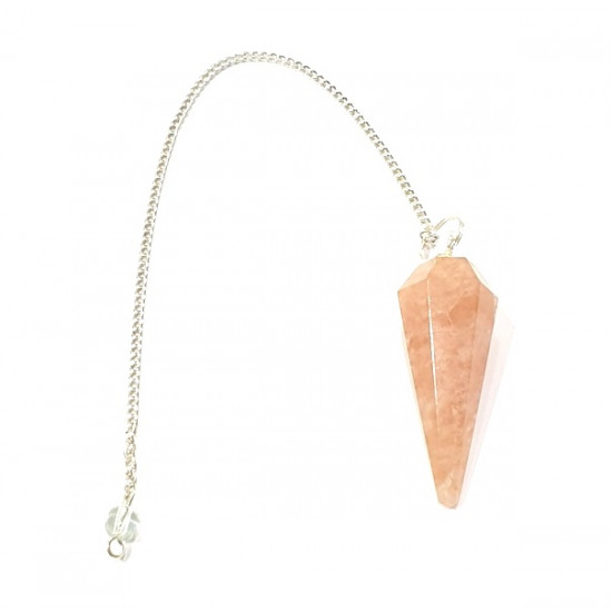 faceted hematoid quartz pendulum