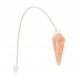 faceted hematoid quartz pendulum